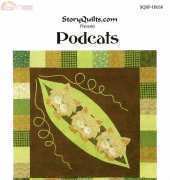Story Quilts-Garden Patch Cats-Block 8 Podcats  by Helene