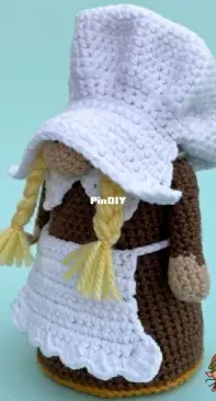 Tiknik crochet toys - Lilit Nikoyan - Female Pilgrim Gnome
