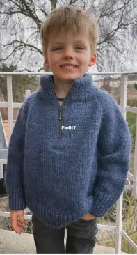 Zipper Sweater Junior - Petiteknit - English
