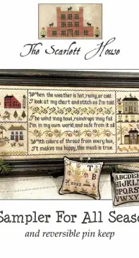 The Scarlett House - A Sampler for All Seasons and Reversible Pin Keep PCS + XSD