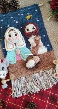 Mister Croche - Rodrigo Augusto Duarte - Holy Family Wall Hanging - Flâmula Sagrada Família - Portuguese
