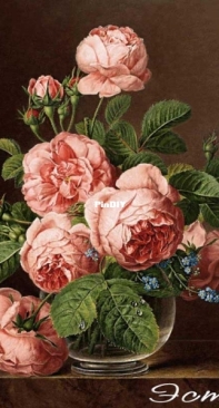 EstE 247 Still Life Of Roses In A Glass Vase