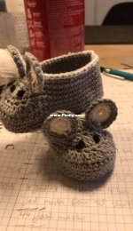 Mouse baby slippers