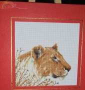 lions head from the cross stitcher magazine