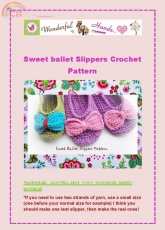 Wonderful Hands- Maria Manuel- Sweet ballet slippers crochet pattern