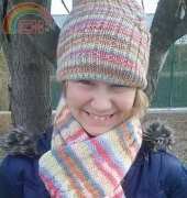 Sample test knit hat & scarf