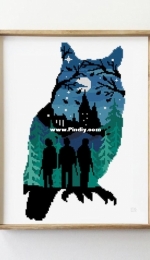 Harry potter hogwarts cs181-0, counted cross stitch pattern kit and pdf
