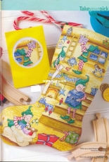 Elves Workshop Stocking by Lucie Heaton from Cross Stitch Crazy 91 XSD