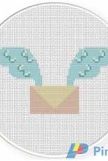 Daily Cross Stitch - Letter Wings