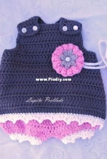 Baby jumper with pacifier holder and diaper cover made with cotton # 4