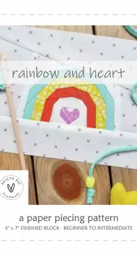 Quilty Pie Handmade - Rainbow and  Heart