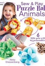 Annies Sewing -Abby Glassenberg - Sew & Play Puzzle Ball Animals - 151067