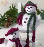 Coats & Clark Red Heart WR2018 Mr. & Mrs. Frosty by Tammy Hildebrand