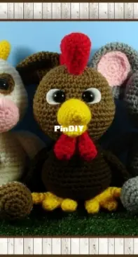 Hey can you crochet me  Rooster, Cow and Mouse