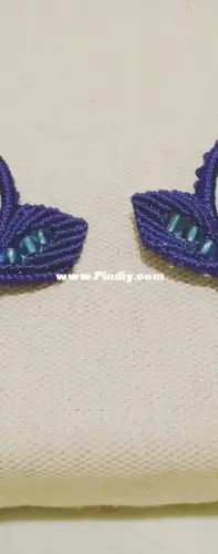 macrame earrings blu