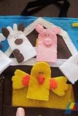 Felt board with finger puppets