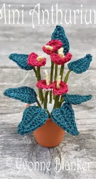 Yvonnes Crochet Art - Yvonne Blanker - Mini Anthurium - Dutch