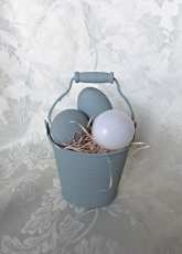 Bucket with eggs