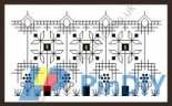 Elizabeth Almond FR0044 Trellis - Blackwork pattern- Free