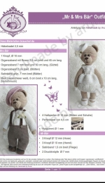 Handmade by Aruna - Mr and Mrs Bear Outfit - Mr and Mrs Bär Outfit - German - Free