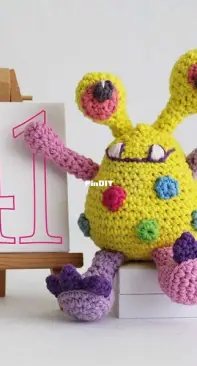 My Crochet Chums - Pia Simpson - Lockdown Ami Challenge - Number 41 - Monster - Free