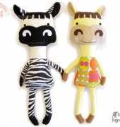 Dolls and Daydreams- Horse and Zebra Sewing Pattern