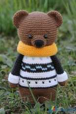 Allerleiamigurumi - Ksenia Pupyreva - Teddy Bear with Snood and Sweater