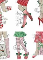 Pefect Pins Party Legs by Lesley Teare from Cross Stitch Card Shop 87