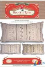 Rouge du Rhin -  Grey "Stitches" pillow