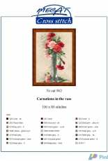 Megat Cross Stitch - Nr.862 - Carnations in the vase