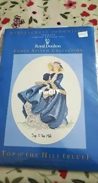 Royal Doulton cross stitch Top o' the hill (blue)