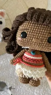 Boneca Moana Amigurumi Crochê