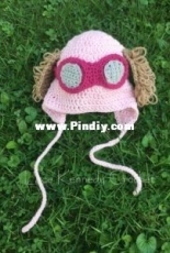 Lace Kennedy Crochet - Pink Helicopter Pup Hat - Free