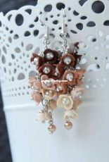 the brown flower earrings