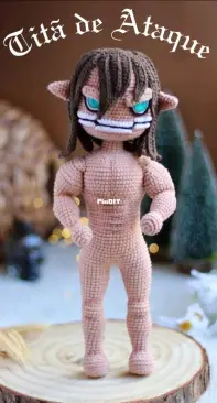 Amigurumisdavit - Vitória Ferreira - Attack on Titan  - Titã de Ataque - Portuguese