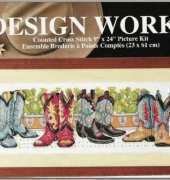 Design works 9680 Row of Boots by Joan Elliott XSD