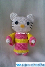 Zan Crochet - Zan Merry - Hello Kitty in kimono - Free