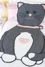 Priscilla Cat Afghan - Herrschners  Exclusive Pattern