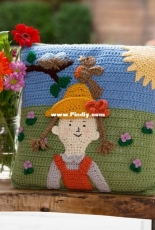 Red Heart Yarn - Michele Wilcox - LW4521 - Spring Has Sprung Pillow - Free