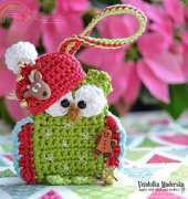 Magic with Hook and Needles - Vendula Maderska - Merry Christmas Owl Ornament