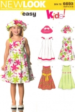 New Look 6693 girls multisize sewing pattern