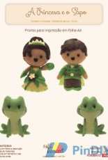 Timart - Fátima Barbosa -A Princesa E O Sapo  The princess and the Frog - Felt - Portuguese