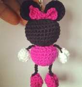 crochet minnie mouse keychain