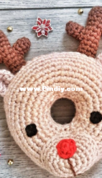 Oodles of Crochet Crafts - Rachel Zain - Doughnut Buddy Friends - Reindeer