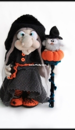 Svetlana Toys Shop - Svetlana Malyarik - Clothes for a Halloween witch and her little owl