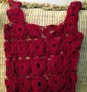 Crochet motif summer tank top