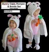 Maggies Crochet - Bunny Cape, Romper and Booties Set PA892
