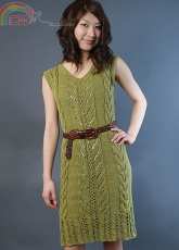 Cable Leaf Vest or Dress by Flora Yang
