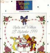 Designer Stitches Winnie The Pooh H29 Hearts and Roses Wedding Sampler