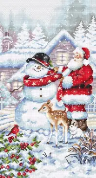 Letistitch - L8015 Snowman and Santa